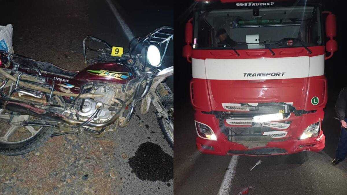 Ақтөбе облысында жол-көлік оқиғасы салдарынан мотоцикл жүргізушісі қаза болды
