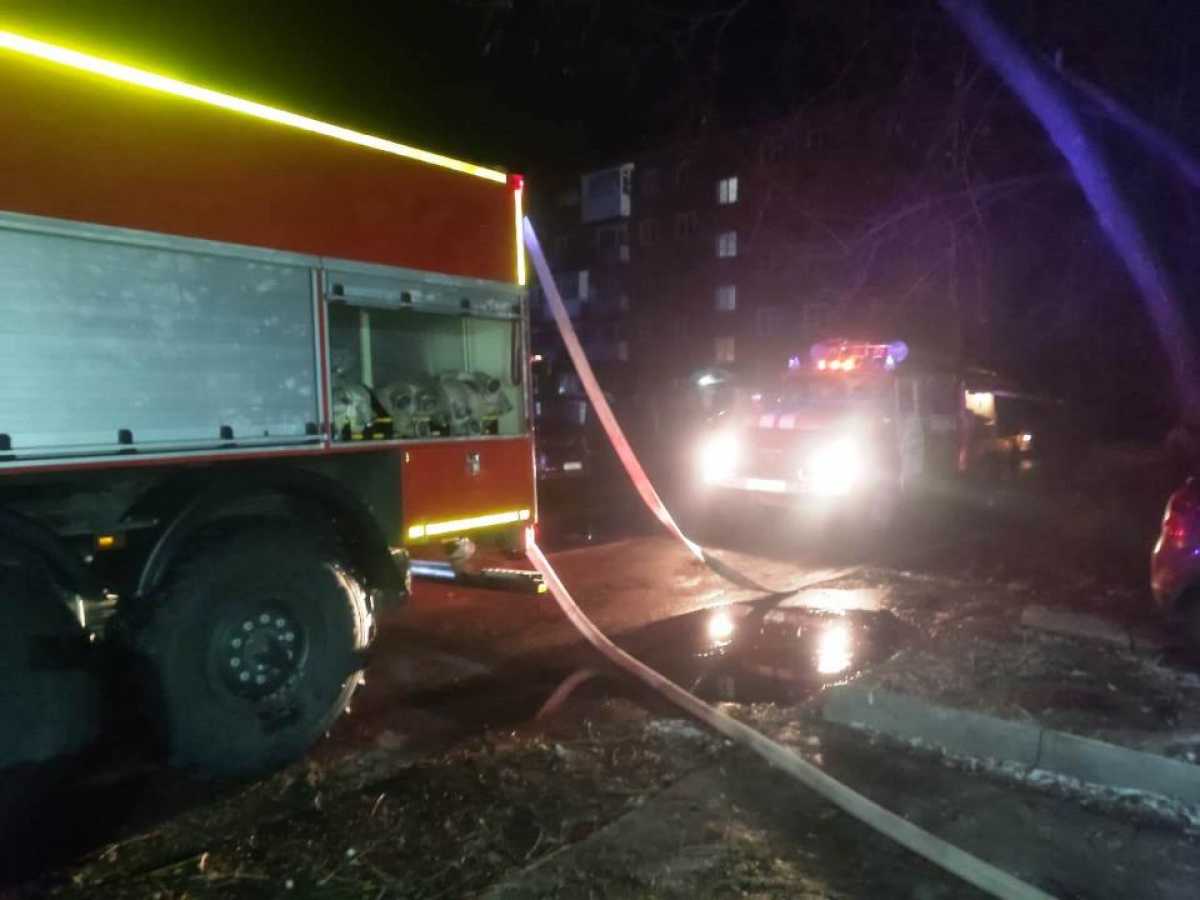 Риддер қаласында өрт кезінде 8 адам эвакуацияланды