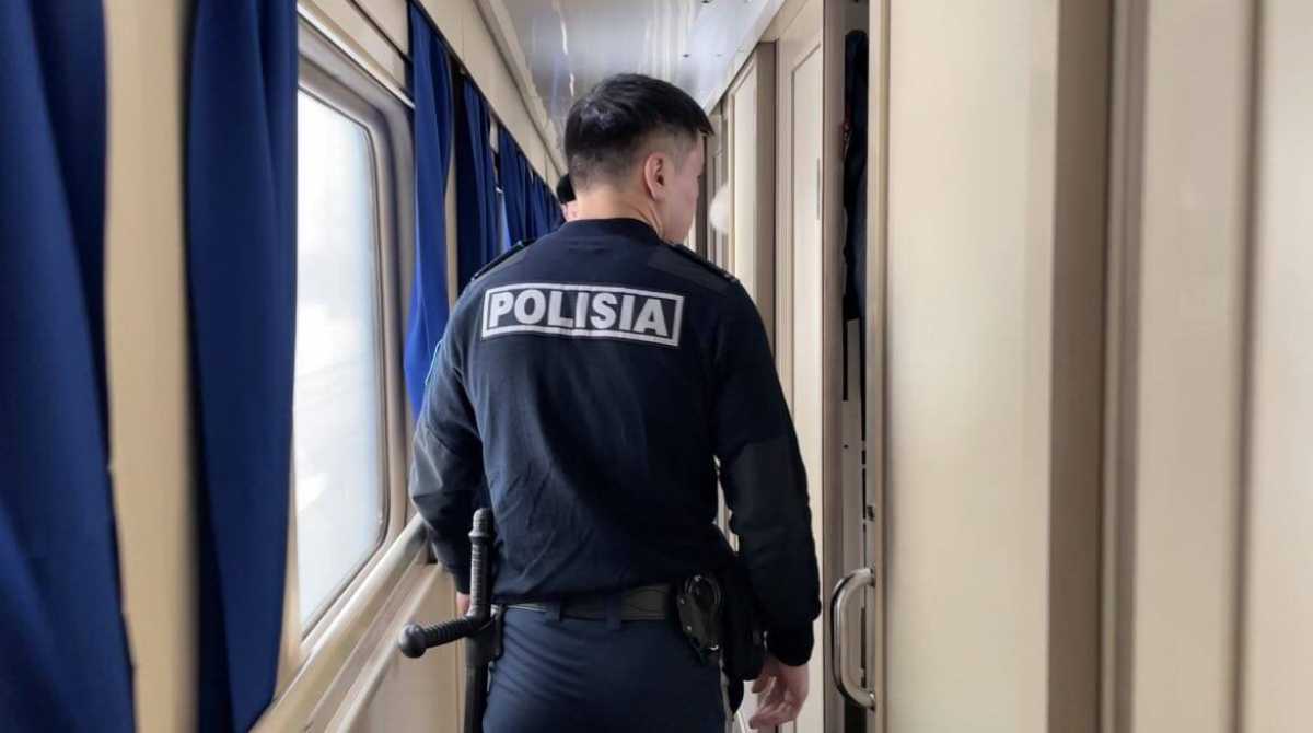 Жамбыл облысында полицейлер пойызда жасырынуға тырысқан борышкерді ұстады