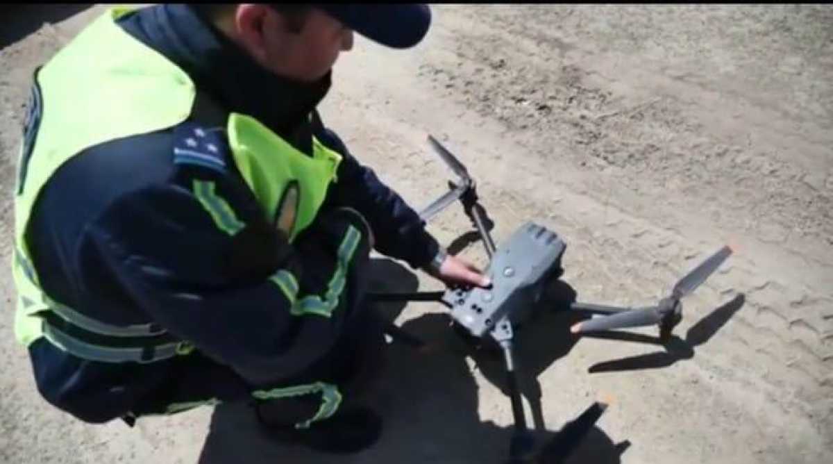 Ұлытау облысының полицейлері дронның көмегімен жол қозғалысы ережелерін бұзушыларды анықтай бастады