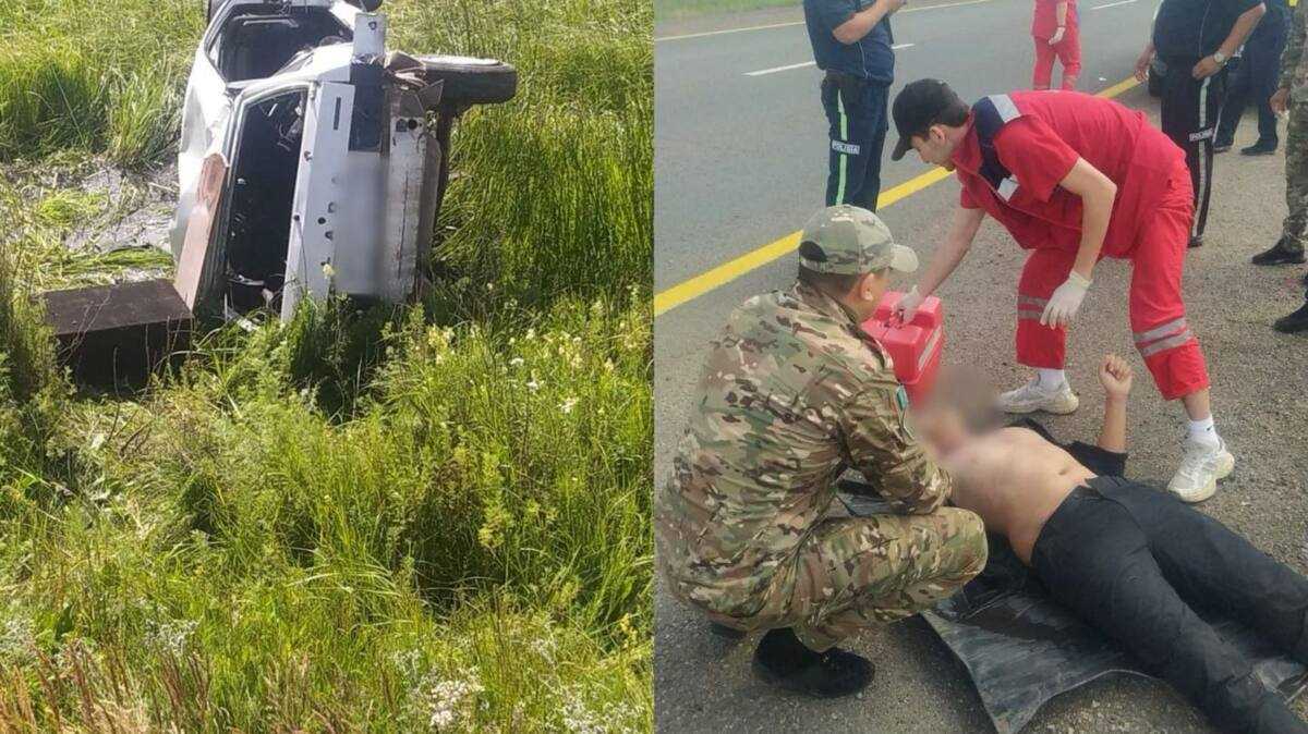 Ақмоланың ЖҚАЖ жауынгерлері жол-көлік оқиғасынан зардап шеккендерге дер кезінде көмектесті