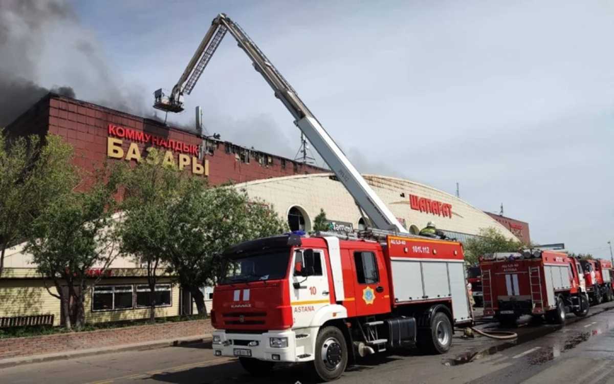 Елордада базар өртеніп жатыр