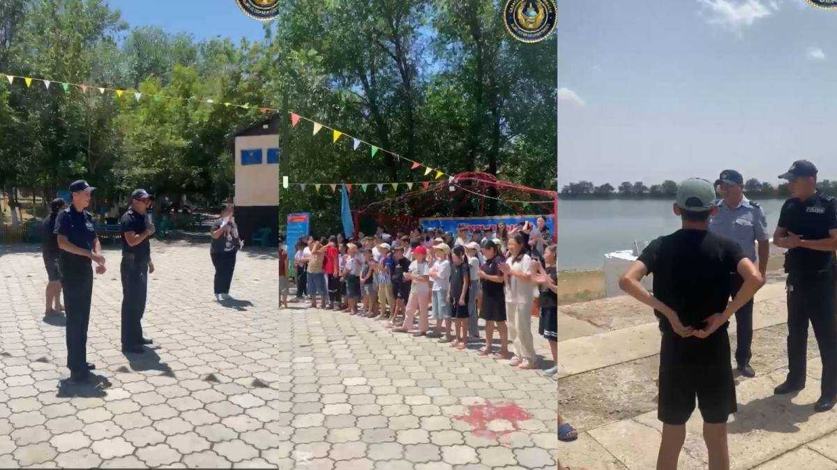 Полицейлер балалар қауіпсіздігін қамтамасыз ету мақсатында профилактикалық жұмыстар жүргізуде