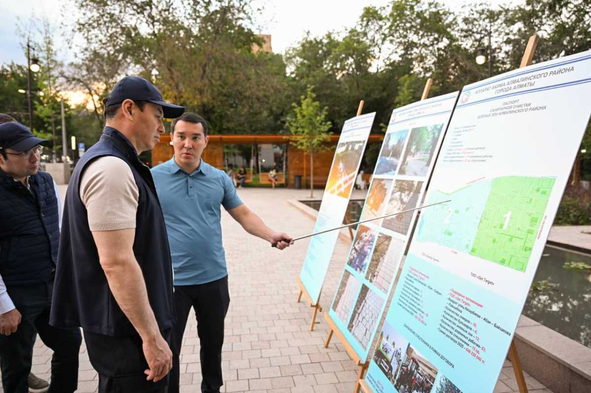 Алматыда Мүсірепов атындағы театр жанындағы сквер көркейтіледі