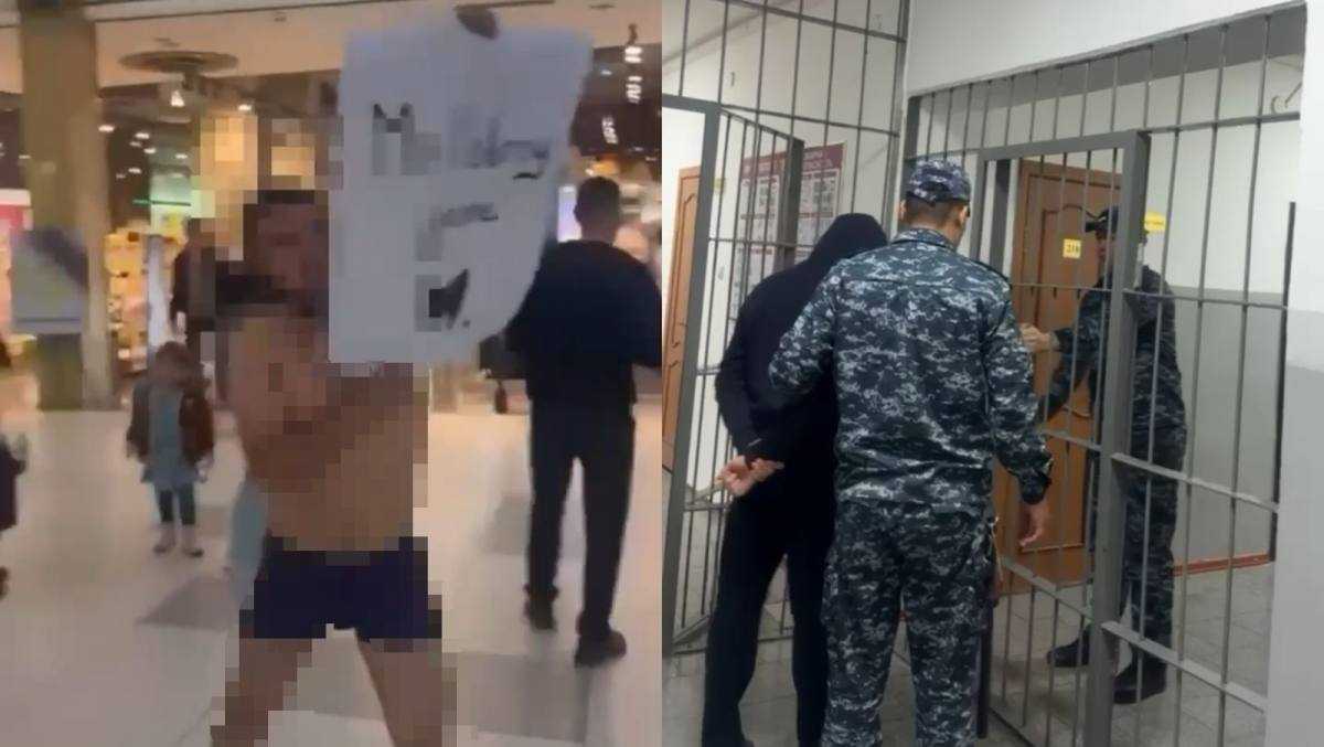 Астанада полицейлер сауда орталығында қоғамдық тәртіпті бұзған ер адамды ұстады