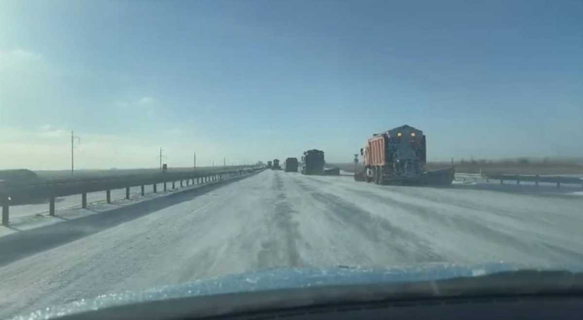 Ақмолада полицейлер көктайғақ кезінде жол қауіпсіздігін күшейтті