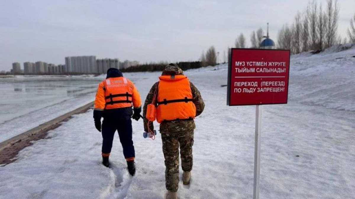Астанада күннің күрт жылынуына байланысты Есіл жағалауындағы мұз айдыны мен сырғанақтардың жұмысы уақытша тоқтатылды