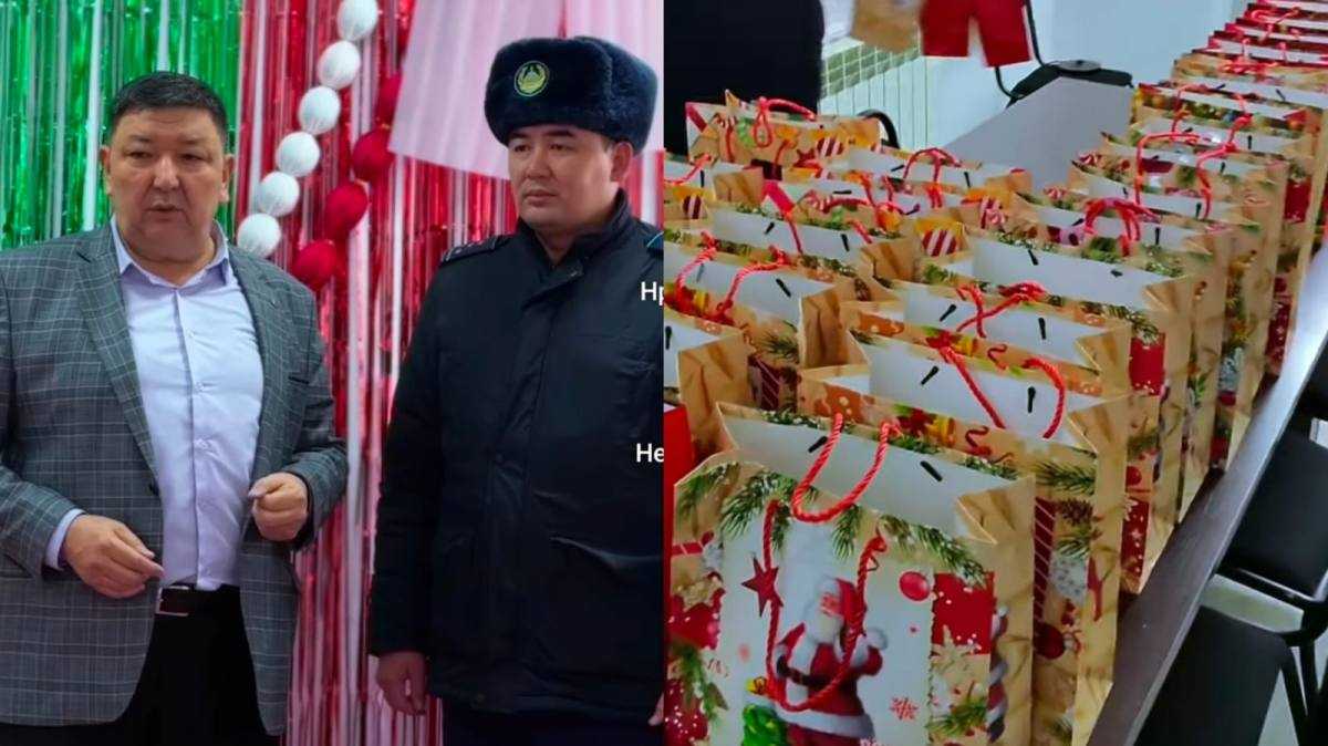 Атырауда полицейлер балаларға жаңа жылдық көңіл-күй сыйлады