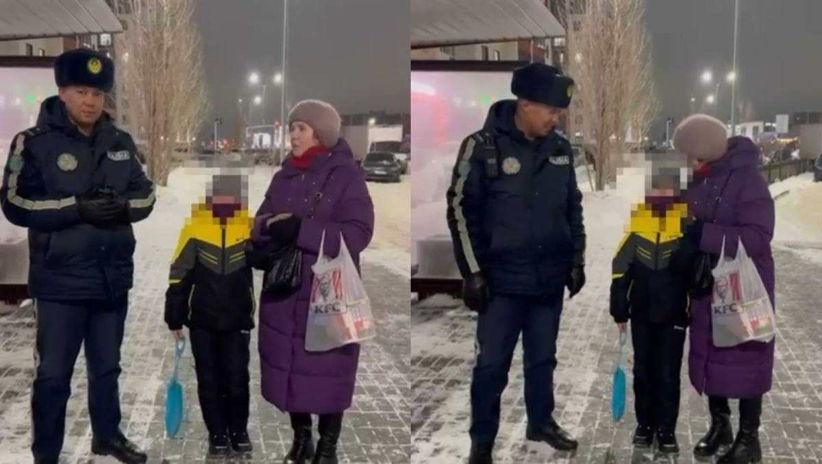 Елордада полиция қызметкері адасып қалған баланы анасымен қауыштырды