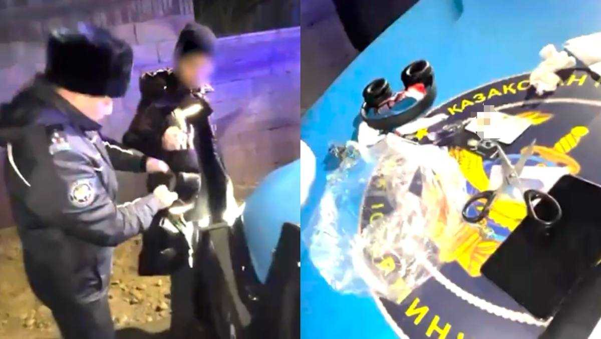 Алматыда патрульдік полицейлер есірткіні жасырын қойып кетушіні қолға түсірді