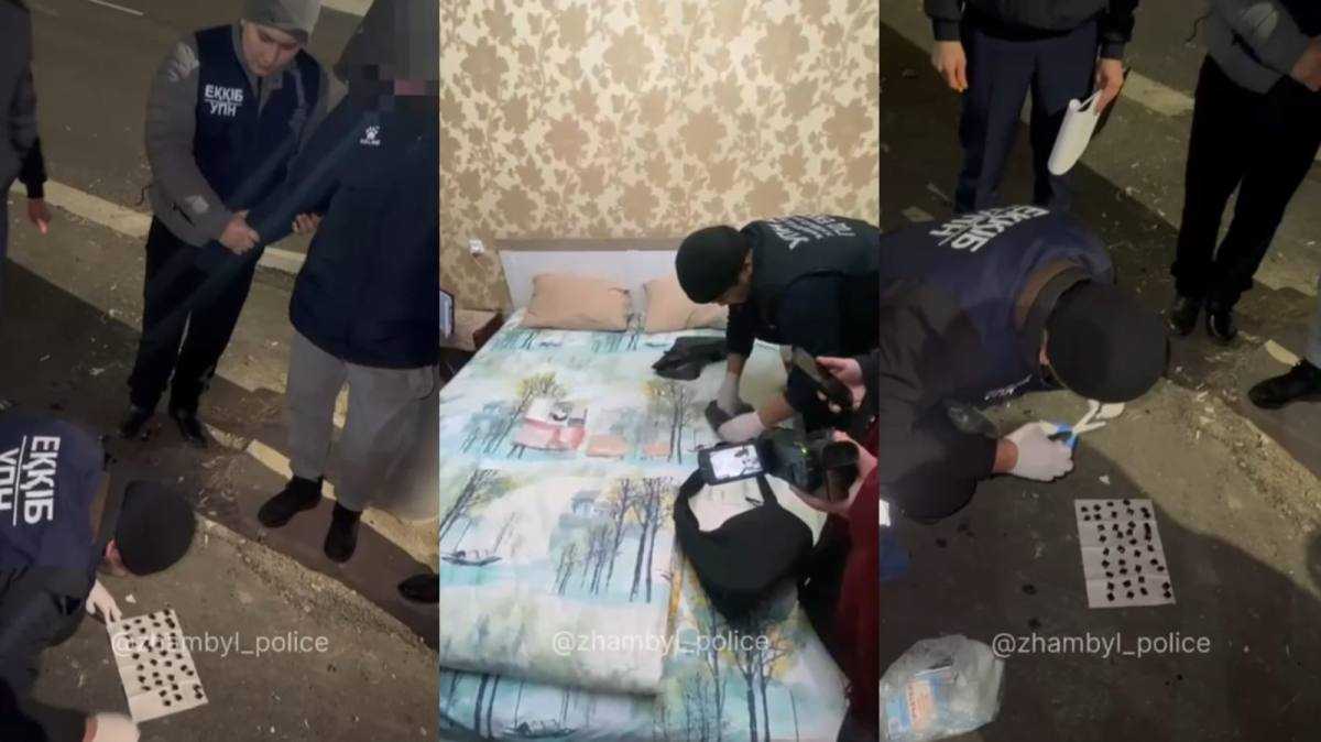 Жамбыл облысында аса ірі көлемде синтетикалық есірткі сатқан күдікті ұсталды