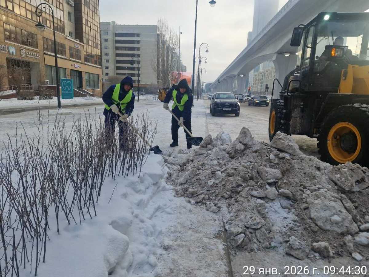 Астанадан 3,3 млн текше метрге жуық қар шығарылды