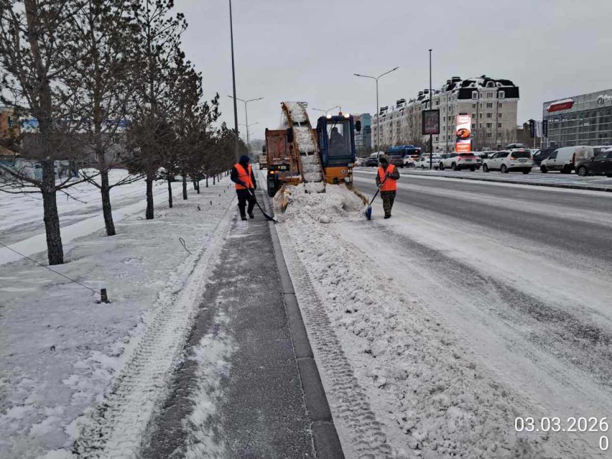 Астанада қар күреу жұмысына 1,7 мыңнан аса техника шығарылды