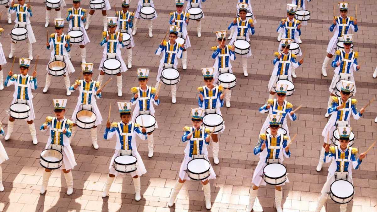 Елордада барабаншылардың әсерлі шеруі өтті