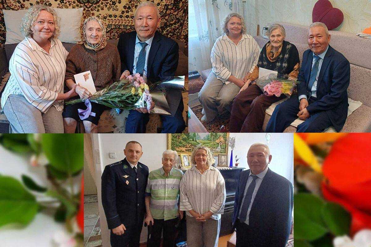 СҚО-да полицейлер ардагерлерді Жеңіс күнімен құттықтады