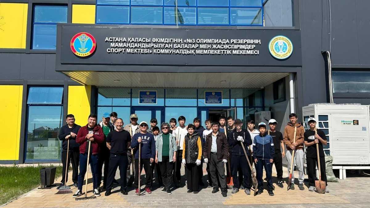 Астанада спорт нысандары аумағында экоакция өтті