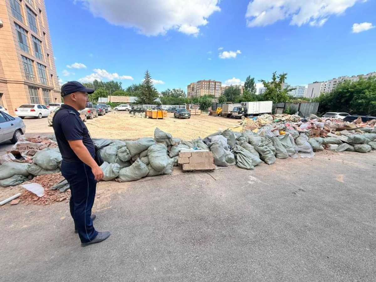 Астанада құрылыс қалдықтарын заңсыз төгуге бақылау күшейтілді: қаладағы құрылыс нысандарында рейд жүріп жатыр