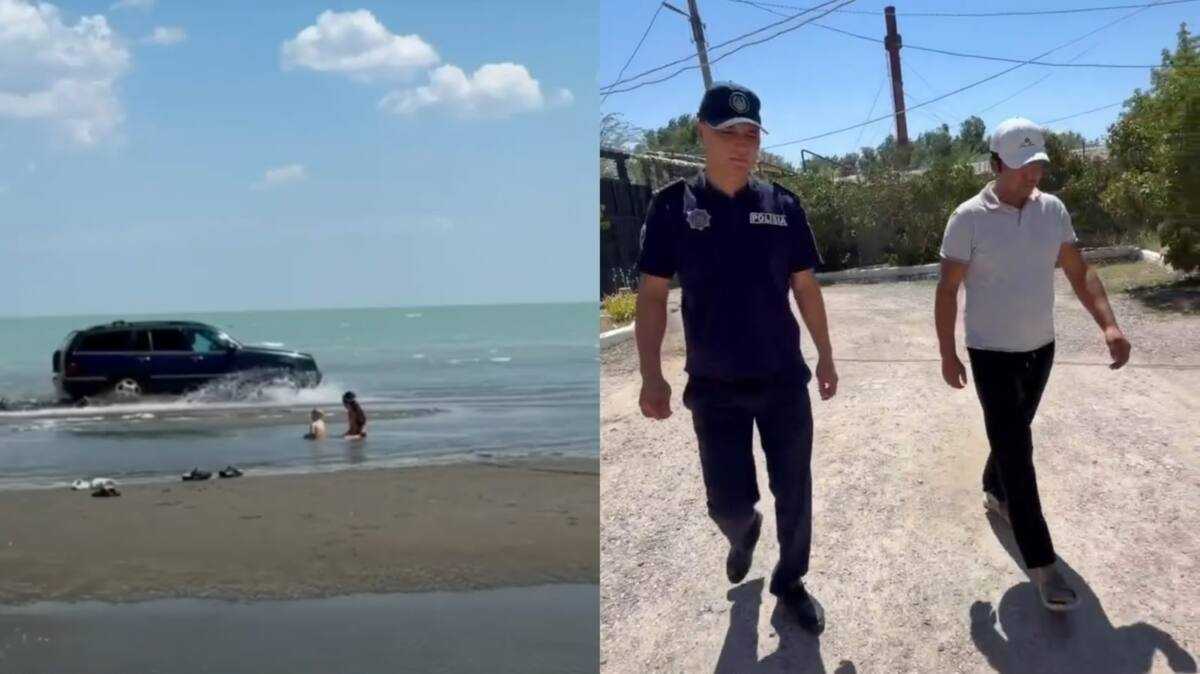 Балқаш жағалауында көлікпен қауіпті әрекет жасаған жүргізуші 10 тәулікке қамалды