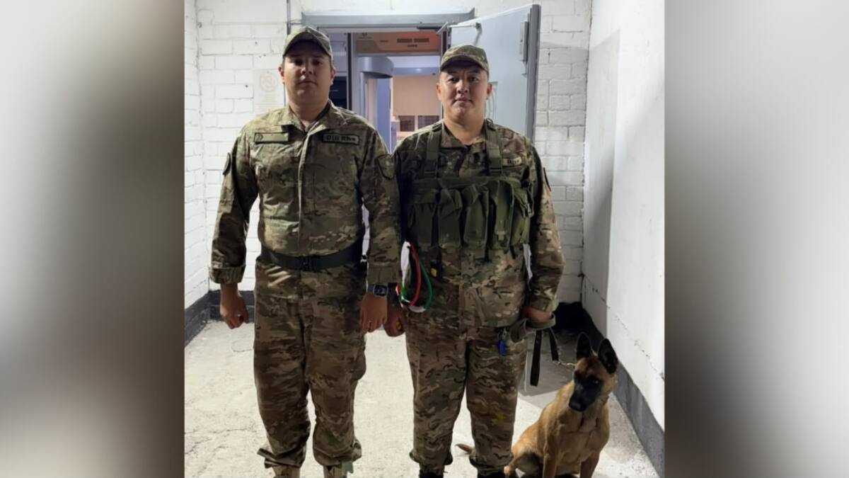 Ұландықтар қызметтік иттің көмегімен ҚАЖ мекемесіне тыйым салынған затты жеткізу әрекетін тоқтатты